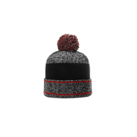 Richardson 148 Heather Beanie with Cuff & Pom Hat