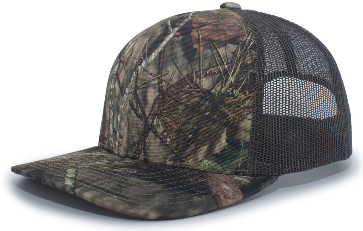 Pacific Headwear Camo Snapback Trucker Cap