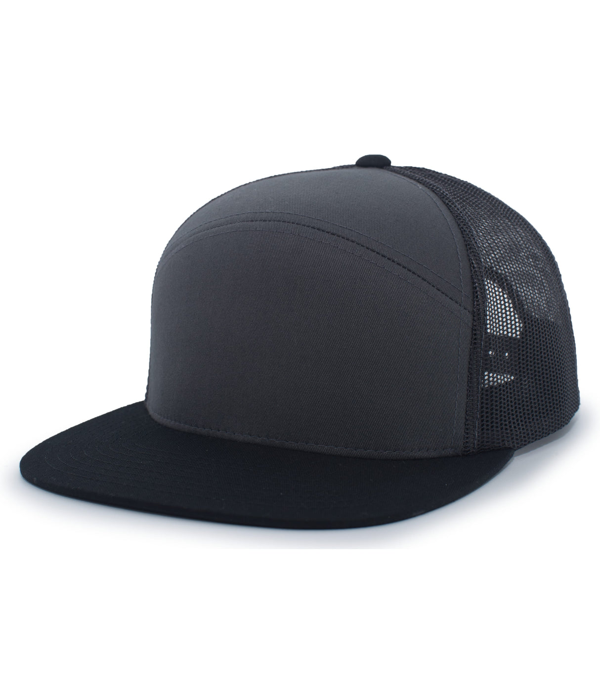 Pacific Headwear 6-panel Arch Trucker Snapback Cap