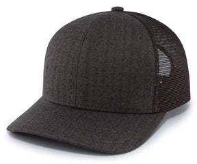 Pacific Headwear Herringbone Trucker Cap