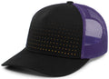 Pacific Headwear Perforated 5-panel Trucker Snapback Cap