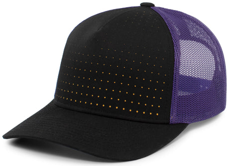 Pacific Headwear Perforated 5-panel Trucker Snapback Cap
