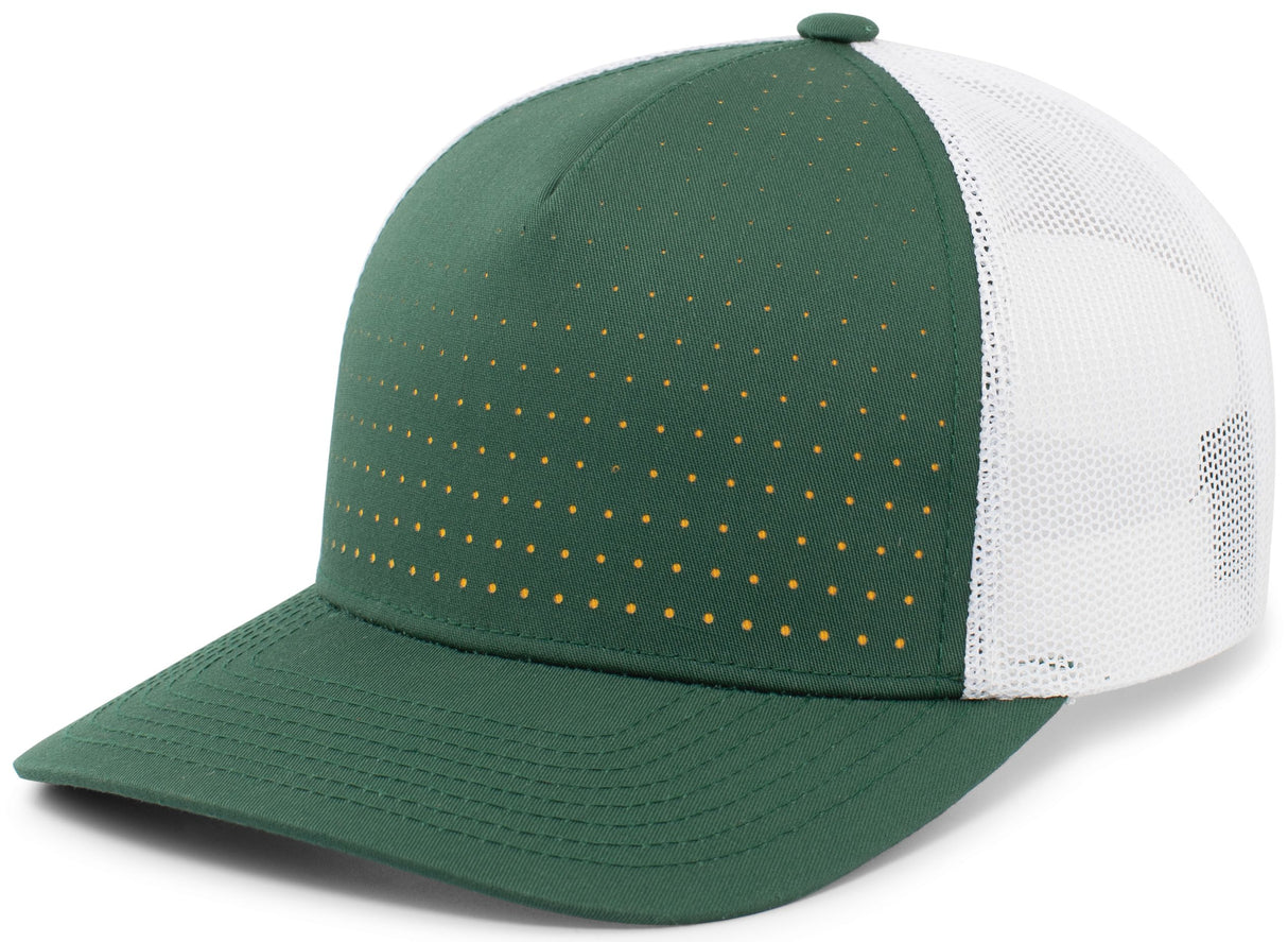 Pacific Headwear Perforated 5-panel Trucker Snapback Cap