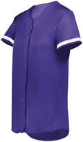 Augusta Sportswear Girl's Cutter+ Full Button Softball Jersey