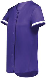Augusta Sportswear Girl's Cutter+ Full Button Softball Jersey
