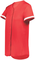 Augusta Sportswear Girl's Cutter+ Full Button Softball Jersey