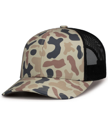 Pacific Headwear  Men's Weekender Duck Camo Trucker Snapback Cap