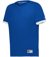 Russell Youth Baseline Covered Placket Baseball Jersey