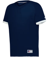 Russell  Men's Baseline Covered Placket Baseball Jersey