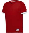 Russell  Men's Baseline Covered Placket Baseball Jersey