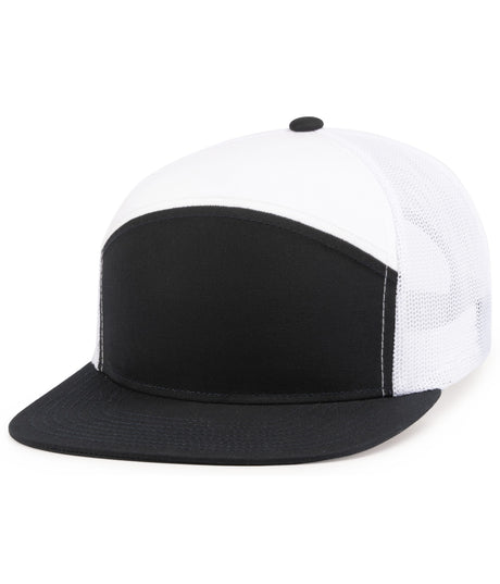 Pacific Headwear 6-panel Arch Trucker Snapback Cap