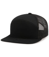 Pacific Headwear 6-panel Arch Trucker Snapback Cap