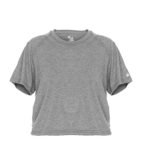 Badger Sport  Women's Ladies Tri-blend Crop Tee