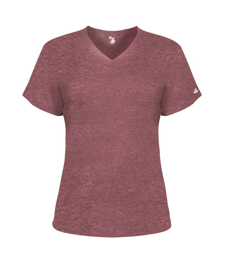Badger Sport  Women's Ladies Tri-blend V-neck Tee
