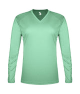 Badger Sport  Women's Tri-blend ' V-neck L/s T
