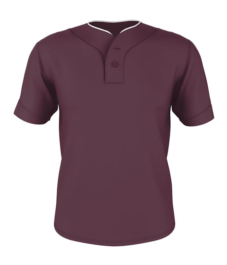 Alleson Athletic  Men's Two Button Mesh Baseball Jersey