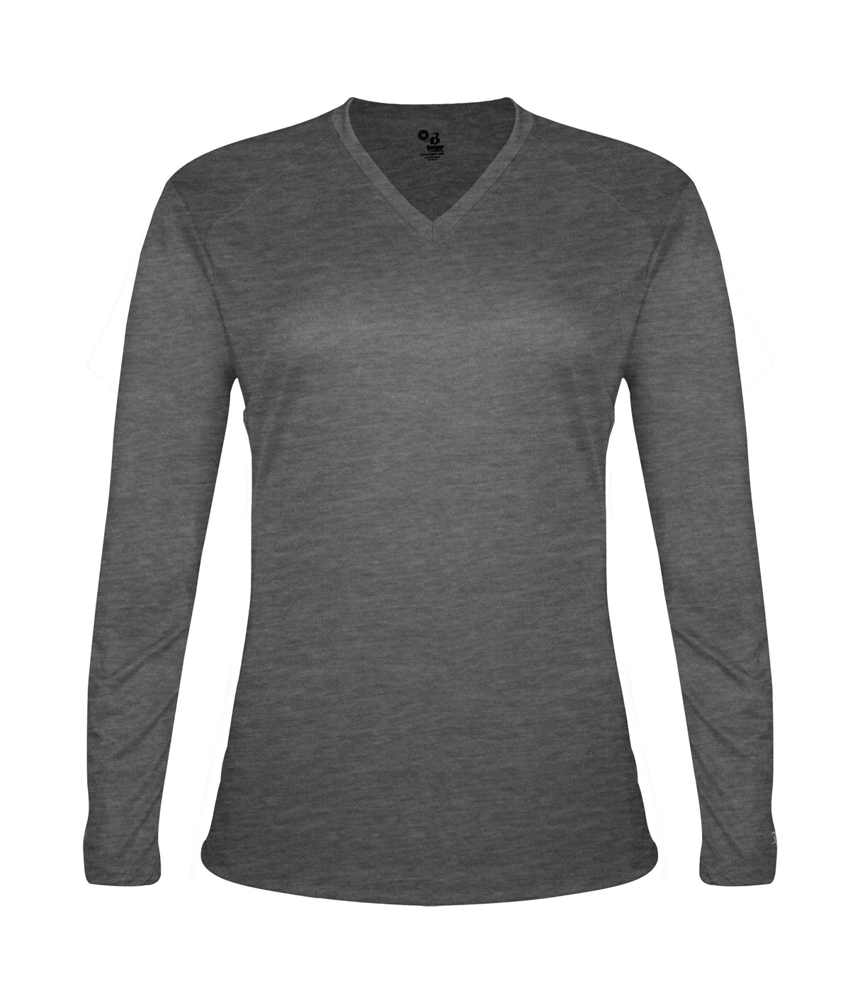 Badger Sport  Women's Tri-blend ' V-neck L/s T