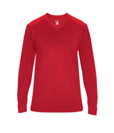 Badger Sport  Women's Ultimate ' V-neck L/s Te