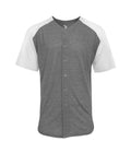 Badger Sport  Men's Tri-blend Full Button Tee