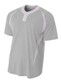 A4 Men's 2-Button Color Block Henley-1