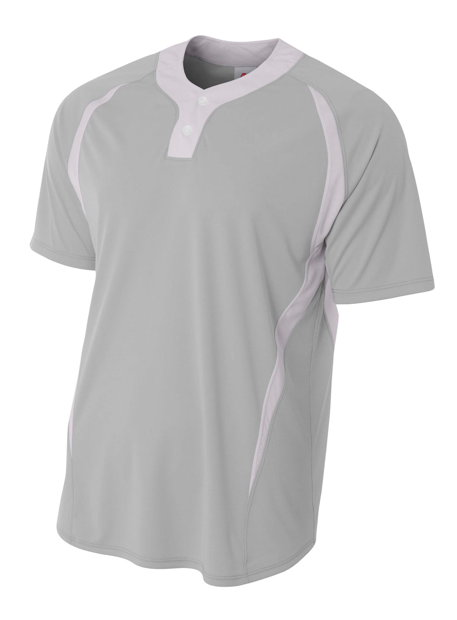 A4 Men's 2-Button Color Block Henley-1