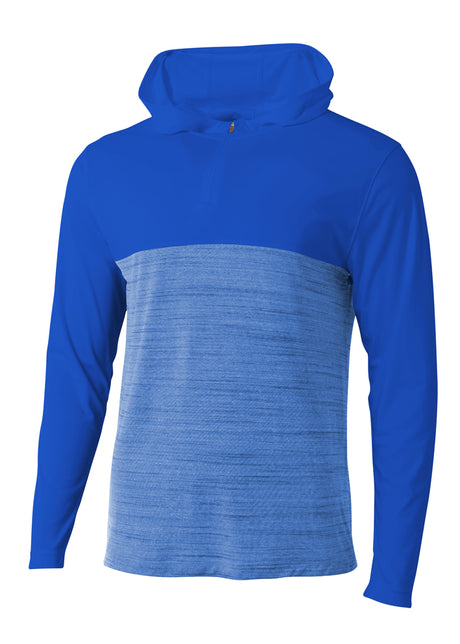 A4 Men's Slate Quarter Zip Hoodie-1