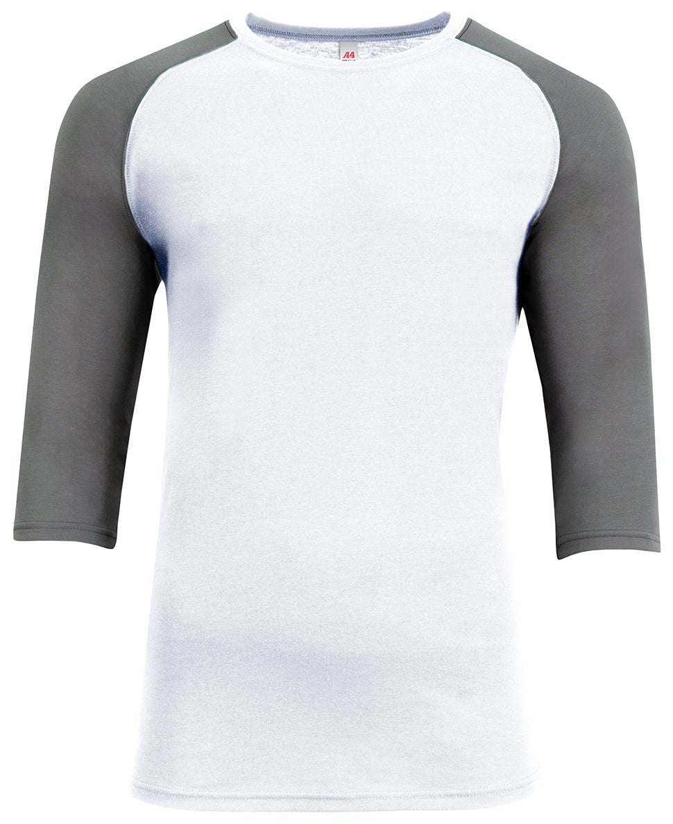 A4 Men's Softek 3/4 Sleeve Raglan-1