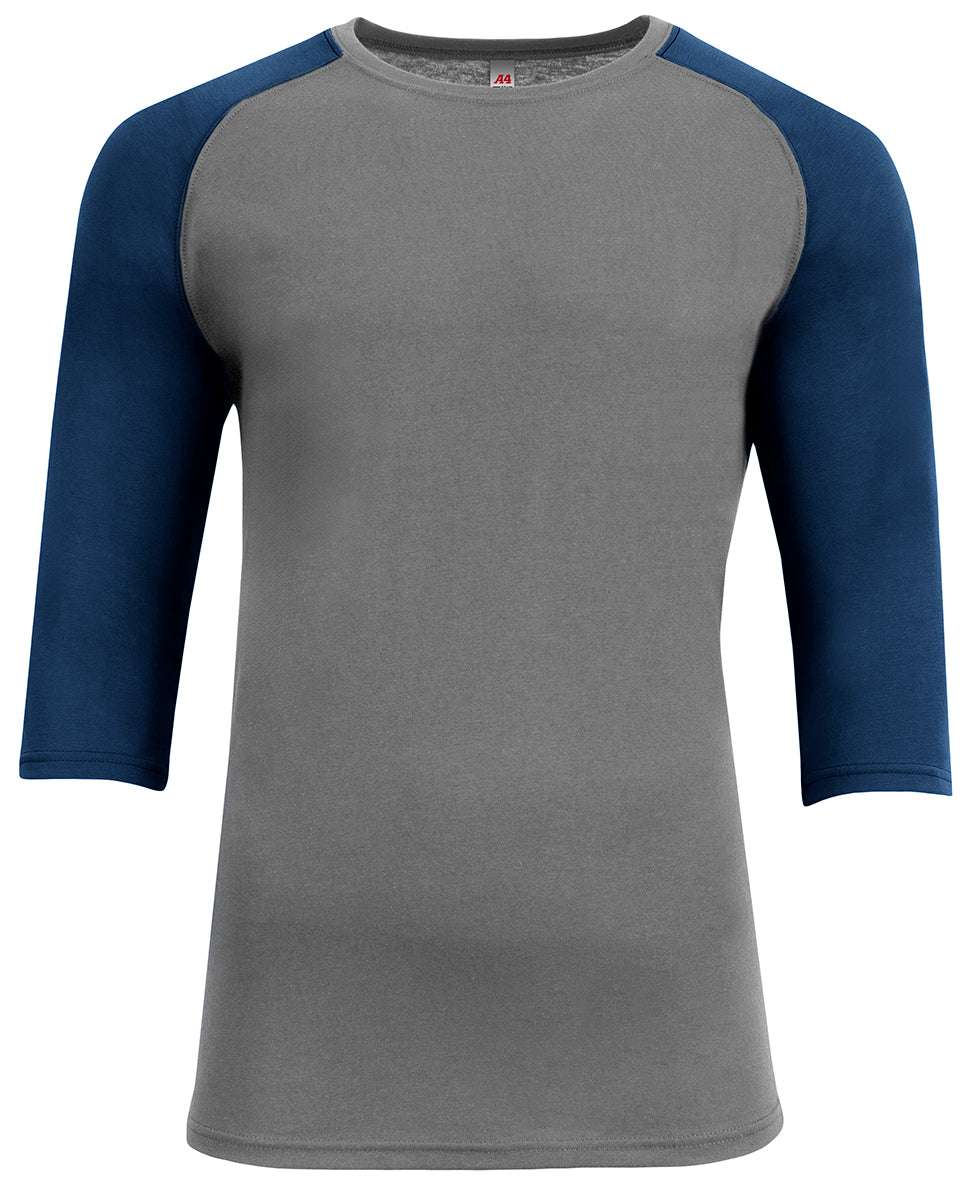 A4 Men's Softek 3/4 Sleeve Raglan-1