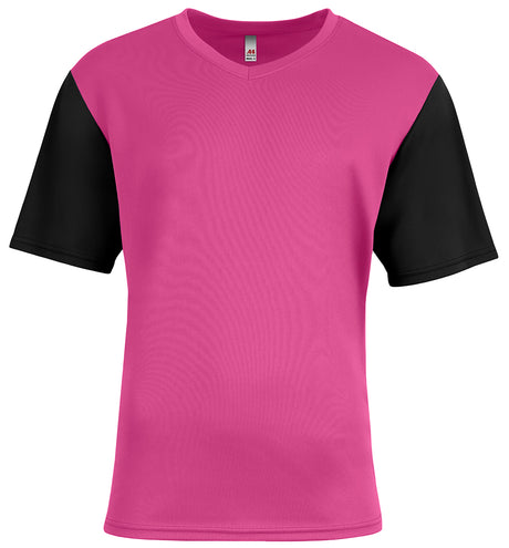 A4 Youth  Sprint Color Block V-Neck-1