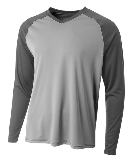A4 Men's Long Sleeve Strike Raglan Tee-1