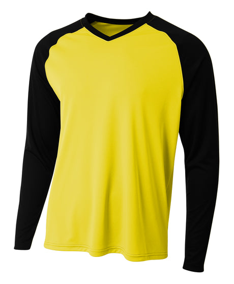 A4 Men's Long Sleeve Strike Raglan Tee-1