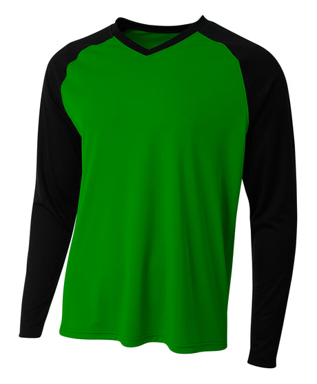 A4 Men's Long Sleeve Strike Raglan Tee-1