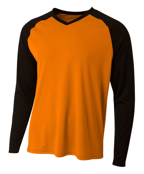 A4 Men's Long Sleeve Strike Raglan Tee-1