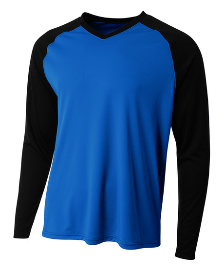 A4 Men's Long Sleeve Strike Raglan Tee-1