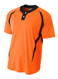 A4 Men's 2-Button Color Block Henley-1