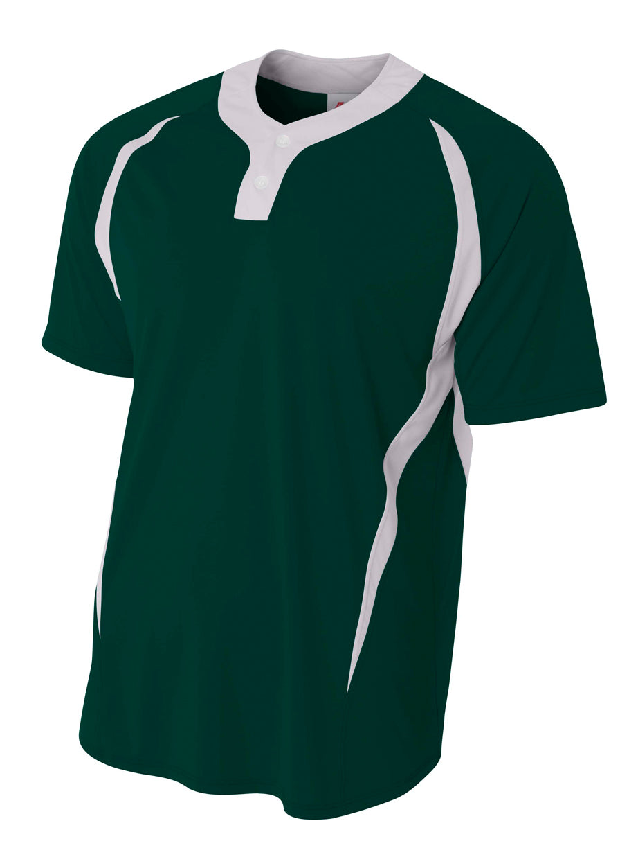 A4 Men's 2-Button Color Block Henley-1
