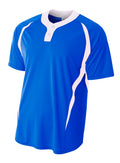 A4 Men's 2-Button Color Block Henley-1