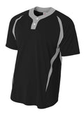 A4 Men's 2-Button Color Block Henley-1