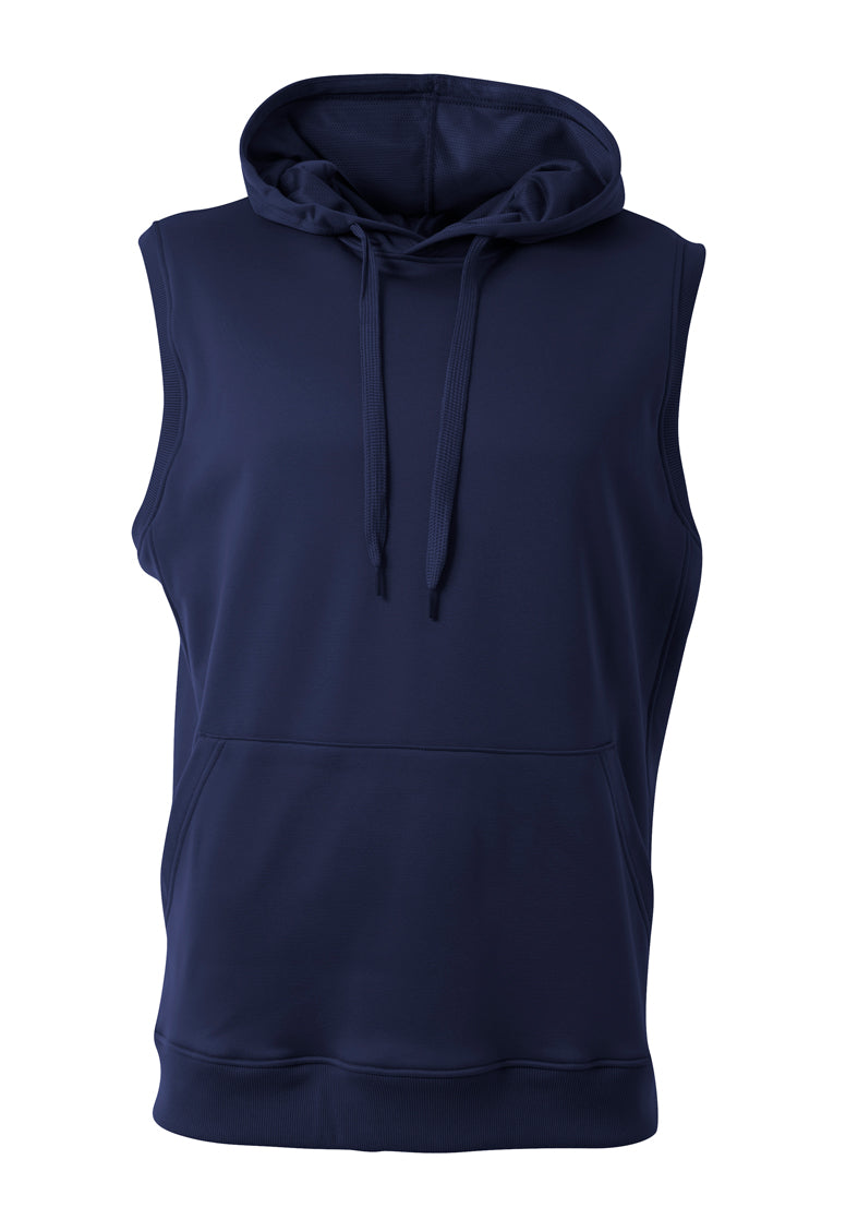 A4 Men's Agility Sleeveless Tech Fleece Hoodie-1