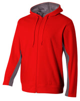 A4 Men's Full Zip Color Block Fleece Hoodie-1