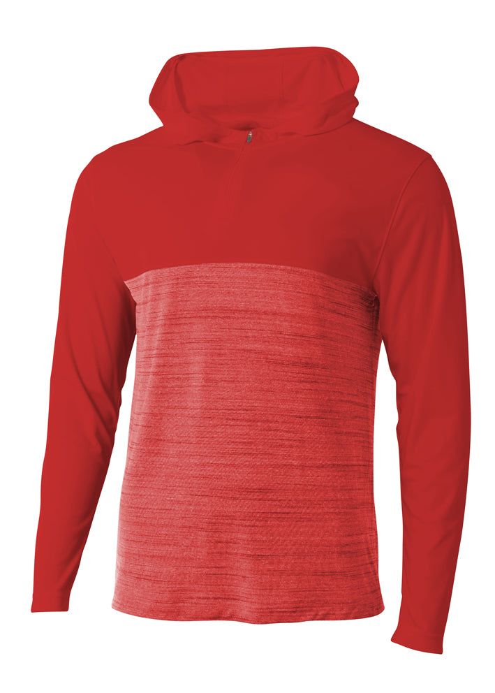A4 Men's Slate Quarter Zip Hoodie-1