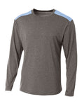 A4 Men's Tourney Heather Long Sleeve Tee