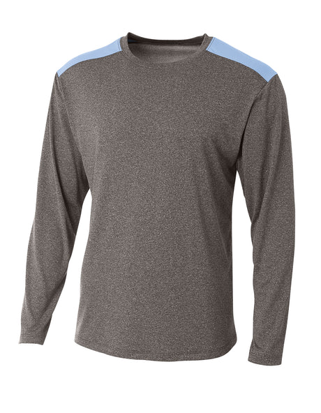 A4 Men's Tourney Heather Long Sleeve Tee
