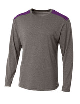 A4 Men's Tourney Heather Long Sleeve Tee