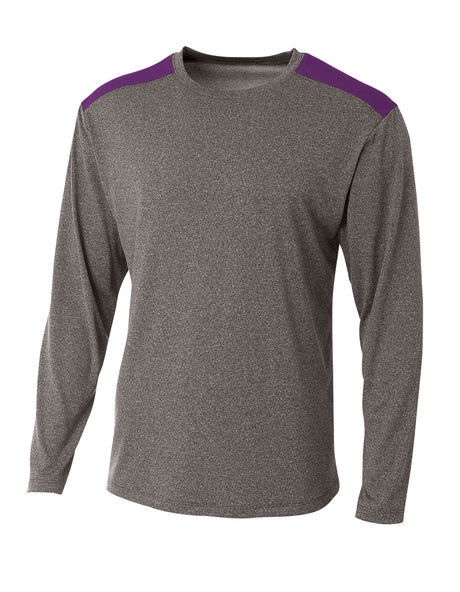 A4 Men's Tourney Heather Long Sleeve Tee