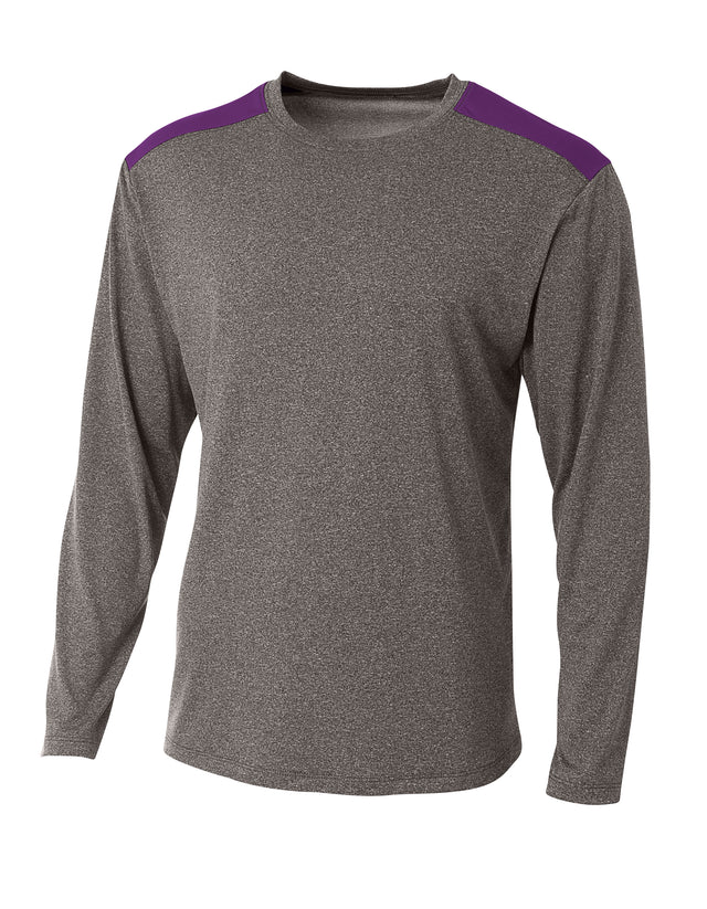 A4 Men's Tourney Heather Long Sleeve Tee