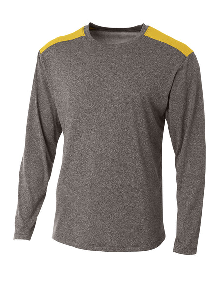 A4 Men's Tourney Heather Long Sleeve Tee