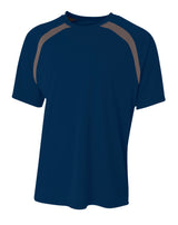 A4 Men's Spartan Short Sleeve Color Block Crew-1