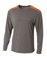 A4 Men's Tourney Heather Long Sleeve Tee