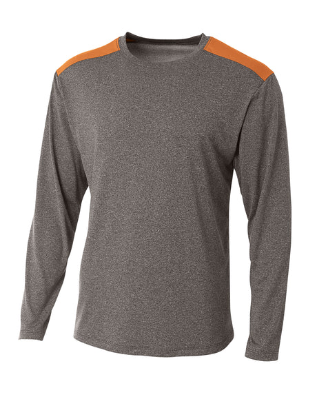A4 Men's Tourney Heather Long Sleeve Tee